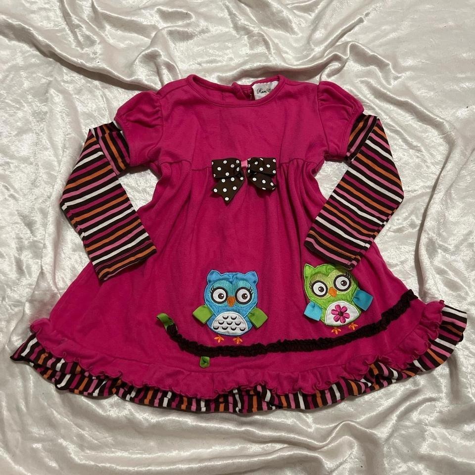 Owl Little Girls Dress Size 6 Boho Indie Fairycore Party Spring Summer Vacation